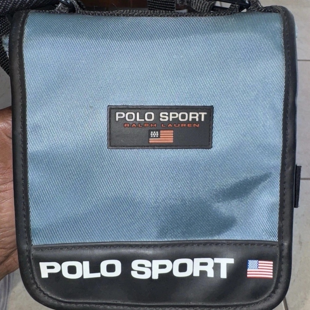 Polo by Ralph Lauren Blue and Black Messenger Bag